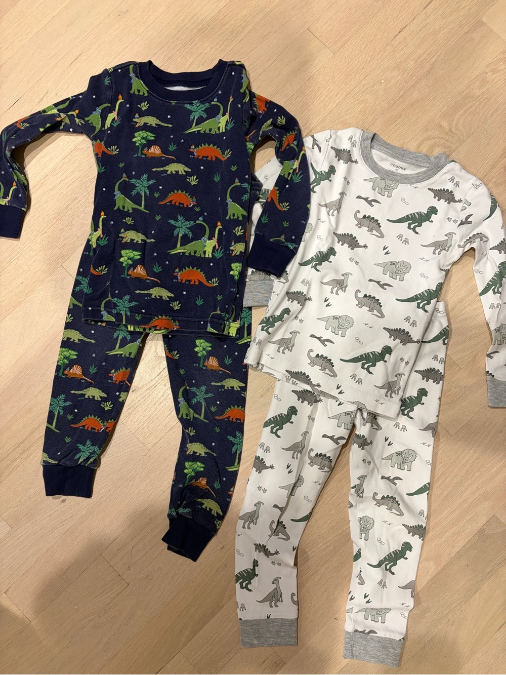 Kids Dinosaur Pajama Set - Navy & White 4T
